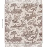 WESTERN TOILE Fabric – SEPIA | Schumacher | Wallpaper Twins WESTERN TOILE fabric SEPIA color by Schumacher