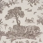 WESTERN TOILE Fabric – SEPIA | Schumacher | Wallpaper Twins WESTERN TOILE fabric SEPIA color by Schumacher
