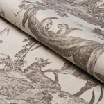 WESTERN TOILE Fabric – SEPIA | Schumacher | Wallpaper Twins WESTERN TOILE fabric SEPIA color by Schumacher