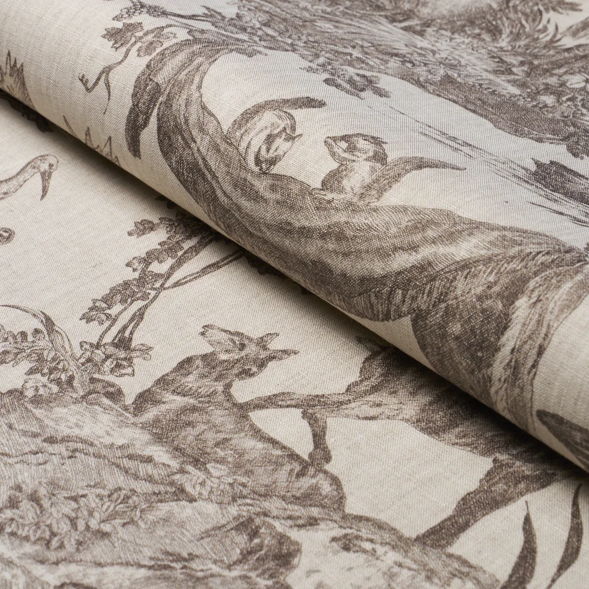 WESTERN TOILE Fabric – SEPIA | Schumacher | Wallpaper Twins WESTERN TOILE fabric SEPIA color by Schumacher