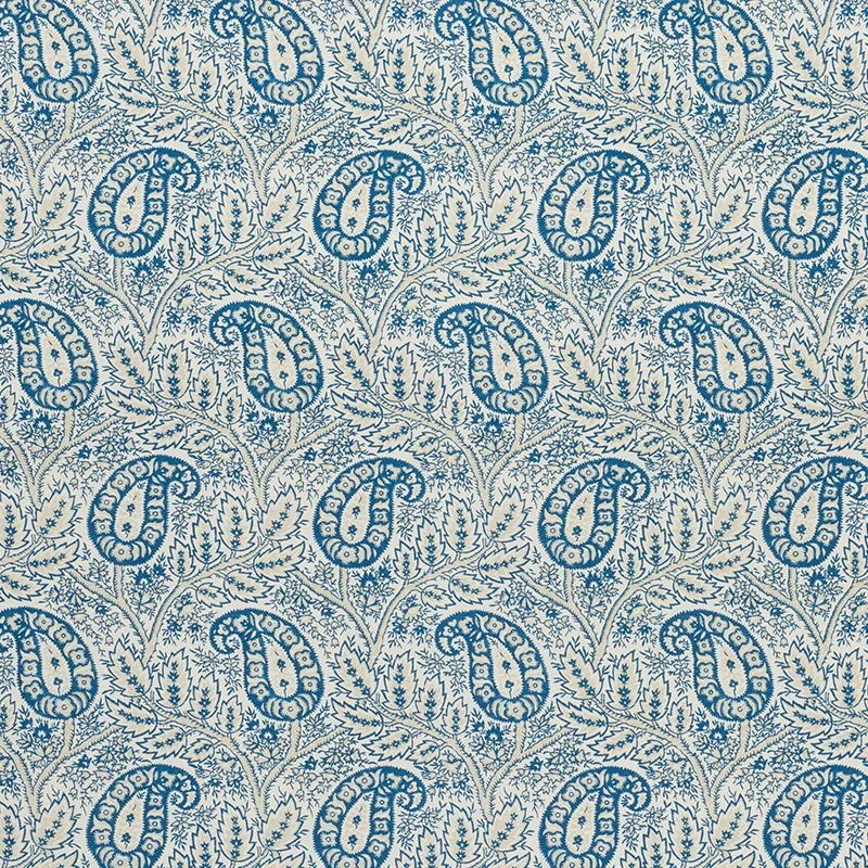 WHITTAKER PAISLEY fabric INDIGO color by Schumacher