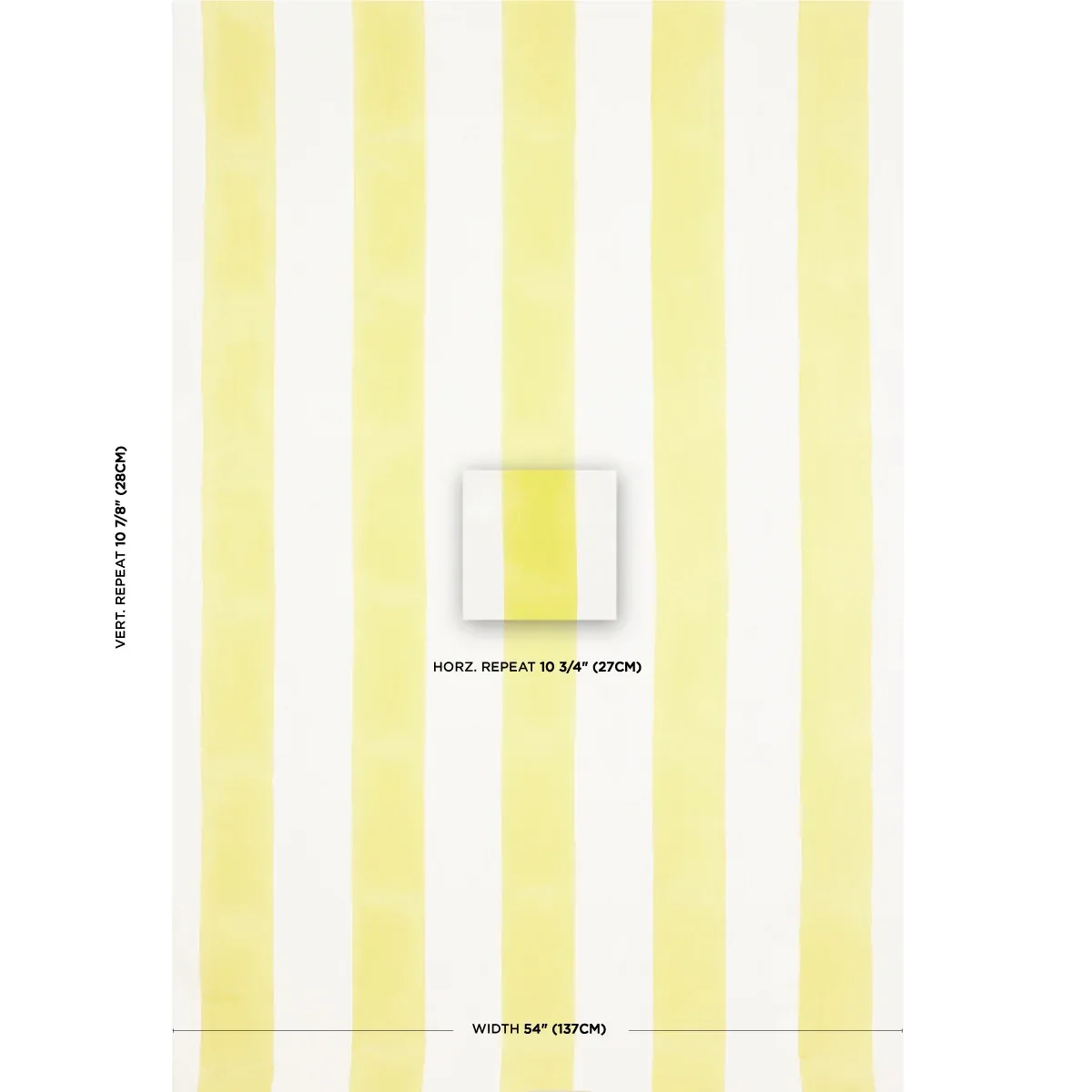 Wide Hand Block Stripe Fabric – YELLOW | Schumacher | Wallpa Wide Hand Block Stripe fabric YELLOW color by Schumacher