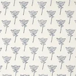 Wild Carrot Hand Block Print Fabric – INDIGO | Schumacher | Wild Carrot Hand Block Print fabric INDIGO color by Schumacher