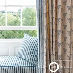 Wild Carrot Hand Block Print Fabric – INDIGO | Schumacher | Wild Carrot Hand Block Print fabric INDIGO color by Schumacher