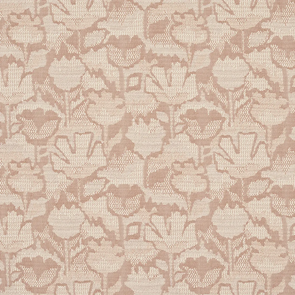 WILD FLOWER fabric BRICK color by Schumacher