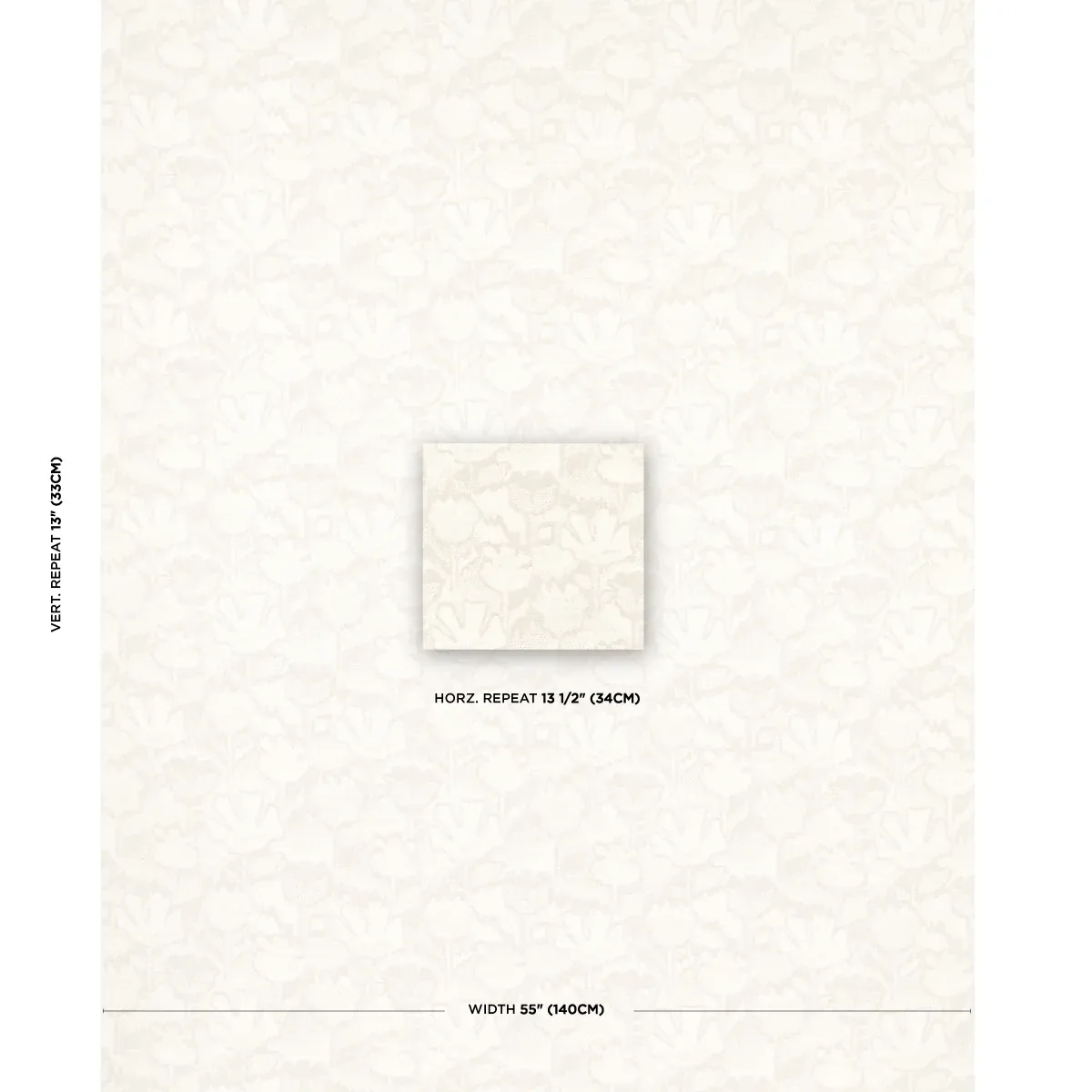 WILD FLOWER fabric IVORY color by Schumacher