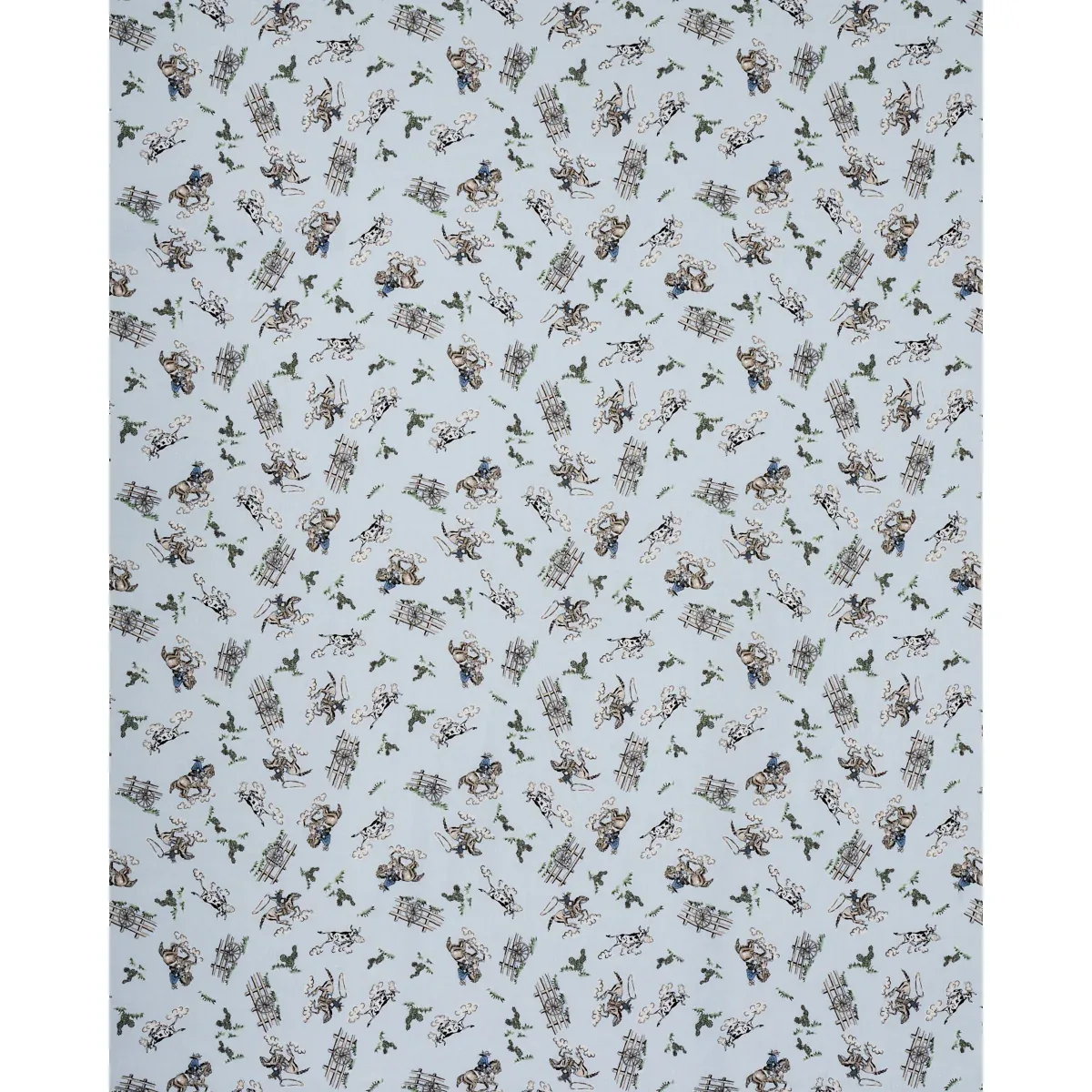 WILD WEST PERFORMANCE LINEN Fabric – BLUE | Schumacher | Wal WILD WEST PERFORMANCE LINEN fabric BLUE color by Schumacher