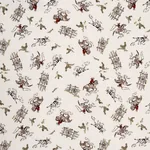 WILD WEST PERFORMANCE LINEN fabric CREAM color by Schumacher