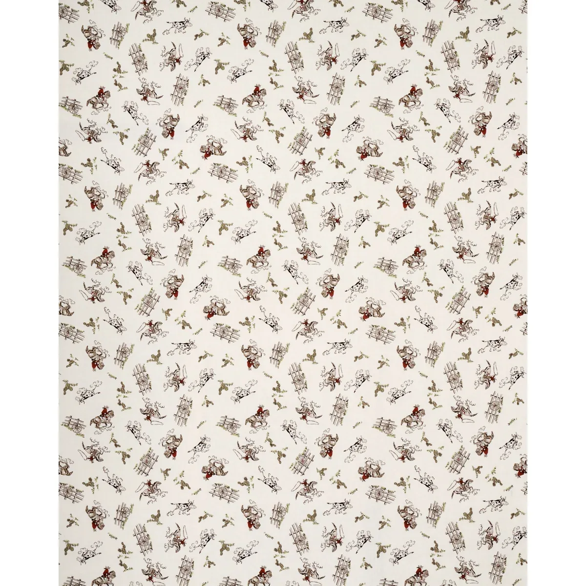 WILD WEST PERFORMANCE LINEN fabric CREAM color by Schumacher