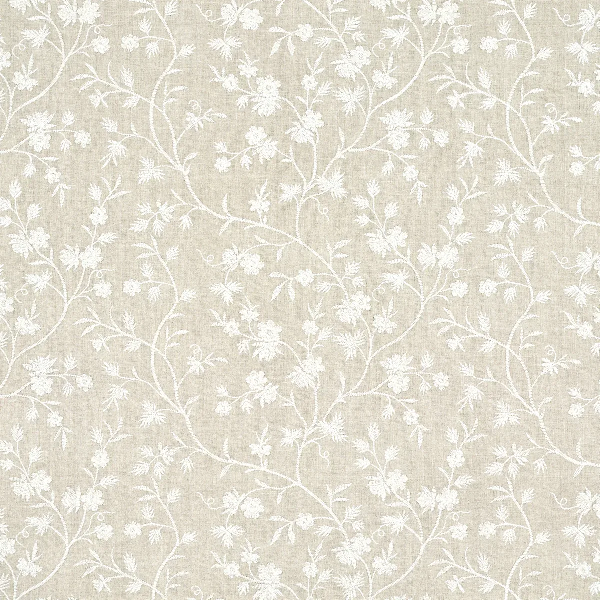 Wildflower Embroidery fabric LINEN color by Schumacher