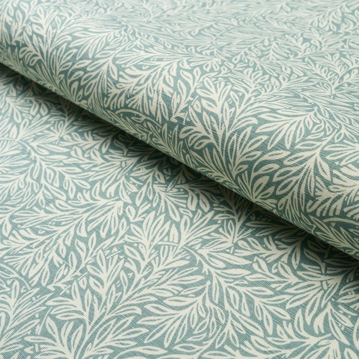 WILLOW LEAF fabric AQUA color by Schumacher