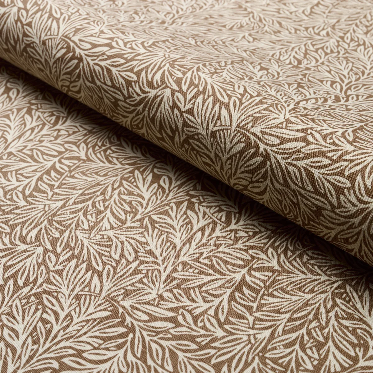 WILLOW LEAF Fabric – MOCHA | Schumacher | Wallpaper Twins WILLOW LEAF fabric MOCHA color by Schumacher