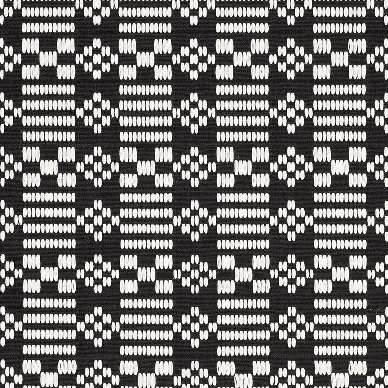 WILSON EMBROIDERY fabric BLACK color by Schumacher
