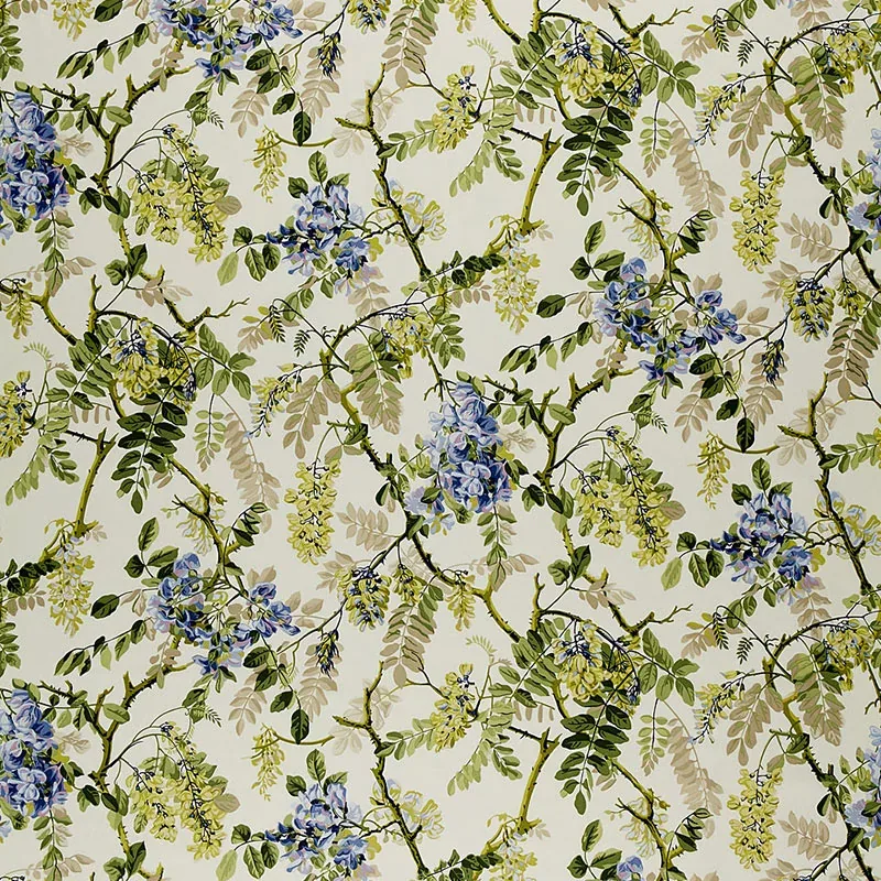 WISTERIA VINE fabric PERIWINKLE color by Schumacher