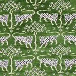 WOODLAND LEOPARD VELVET Fabric – EMERALD | Schumacher | Wall WOODLAND LEOPARD VELVET fabric EMERALD color by Schumacher