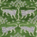 WOODLAND LEOPARD VELVET Fabric – EMERALD | Schumacher | Wall WOODLAND LEOPARD VELVET fabric EMERALD color by Schumacher