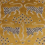 WOODLAND LEOPARD VELVET Fabric – GOLD | Schumacher | Wallpap WOODLAND LEOPARD VELVET fabric GOLD color by Schumacher