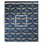 WOODLAND LEOPARD VELVET Fabric – SAPPHIRE | Schumacher | Wal WOODLAND LEOPARD VELVET fabric SAPPHIRE color by Schumacher