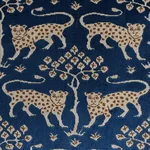 WOODLAND LEOPARD VELVET Fabric – SAPPHIRE | Schumacher | Wal WOODLAND LEOPARD VELVET fabric SAPPHIRE color by Schumacher