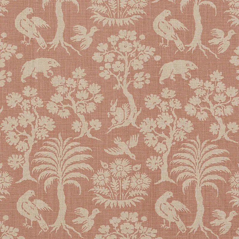 WOODLAND SILHOUETTE fabric BLUSH color by Schumacher