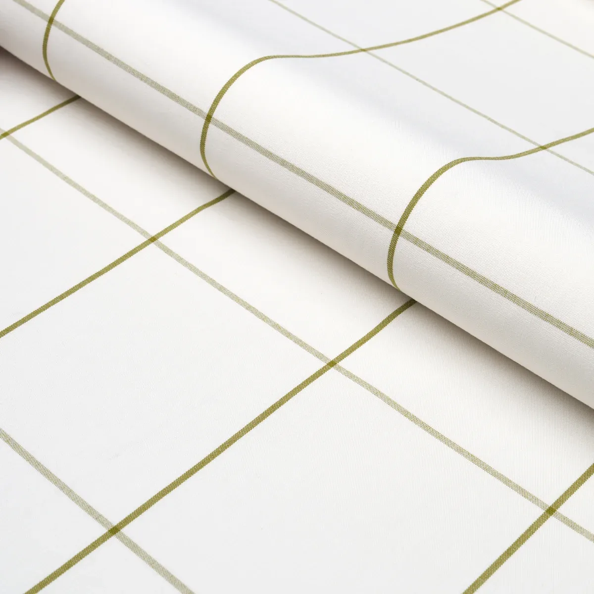 WOODMAN CHECK fabric OLIVE color by Schumacher