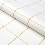 WOODMAN CHECK fabric STRAW color by Schumacher