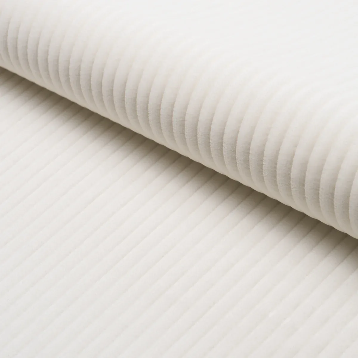 WYATT CORDUROY fabric WINTER WHITE color by Schumacher