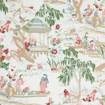 YANGTZE RIVER Fabric – AQUA | Schumacher | Wallpaper Twins YANGTZE RIVER fabric AQUA color by Schumacher