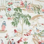 YANGTZE RIVER Fabric – AQUA | Schumacher | Wallpaper Twins YANGTZE RIVER fabric AQUA color by Schumacher