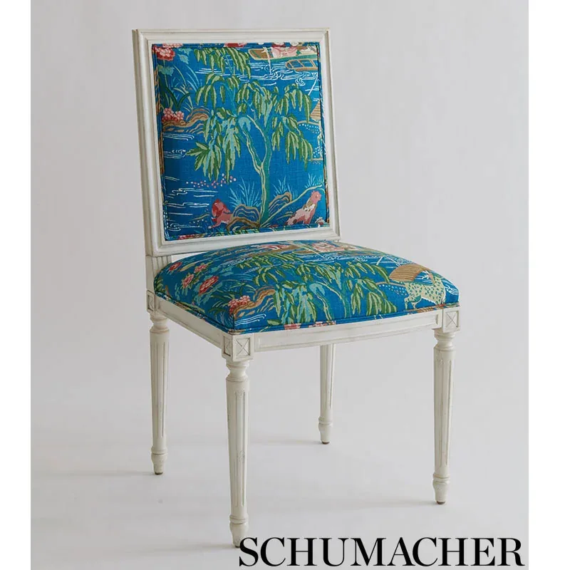 YANGTZE RIVER Fabric – AQUA | Schumacher | Wallpaper Twins YANGTZE RIVER fabric AQUA color by Schumacher