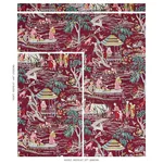 YANGTZE RIVER Fabric – AUBERGINE | Schumacher | Wallpaper Tw YANGTZE RIVER fabric AUBERGINE color by Schumacher