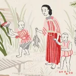 YANGTZE RIVER Fabric – IVORY | Schumacher | Wallpaper Twins YANGTZE RIVER fabric IVORY color by Schumacher