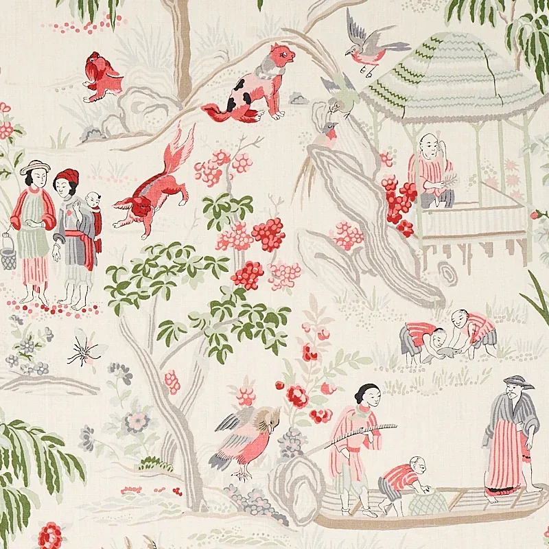 YANGTZE RIVER fabric IVORY color by Schumacher