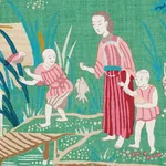 YANGTZE RIVER Fabric – JADE | Schumacher | Wallpaper Twins YANGTZE RIVER fabric JADE color by Schumacher