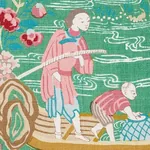 YANGTZE RIVER Fabric – JADE | Schumacher | Wallpaper Twins YANGTZE RIVER fabric JADE color by Schumacher