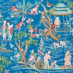 YANGTZE RIVER fabric PEACOCK color by Schumacher