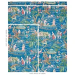 YANGTZE RIVER fabric PEACOCK color by Schumacher