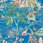 YANGTZE RIVER fabric PEACOCK color by Schumacher