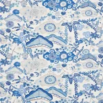 YUME Fabric – BLUE | Schumacher | Wallpaper Twins YUME fabric BLUE color by Schumacher