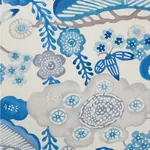 YUME Fabric – BLUE | Schumacher | Wallpaper Twins YUME fabric BLUE color by Schumacher