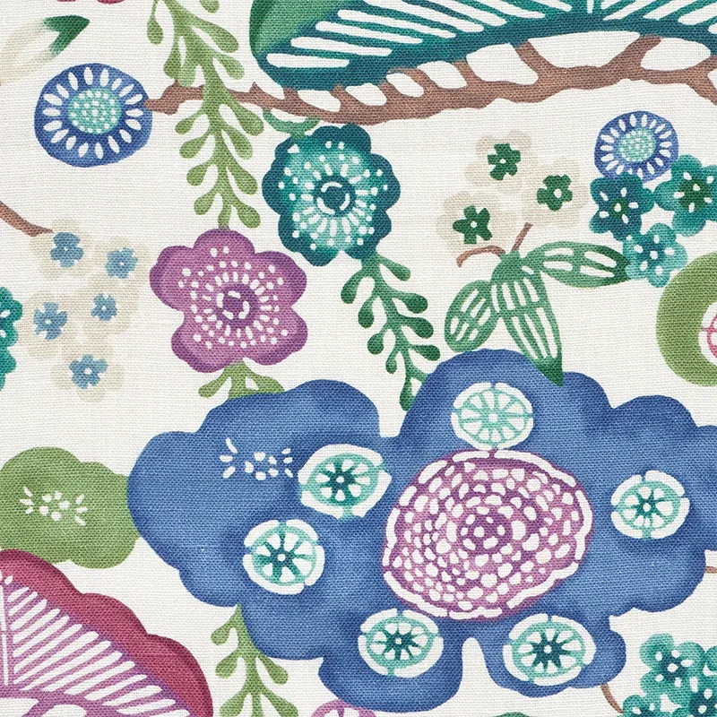 YUME Fabric – EMERALD | Schumacher | Wallpaper Twins YUME fabric EMERALD color by Schumacher
