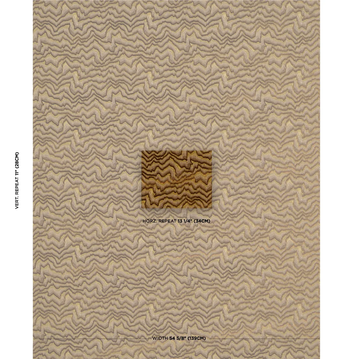 ZAMBEZI VELVET fabric BRONZE color by Schumacher