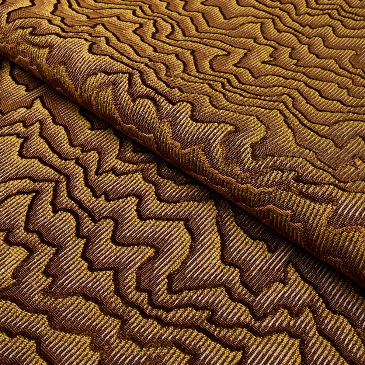 ZAMBEZI VELVET fabric BRONZE color by Schumacher