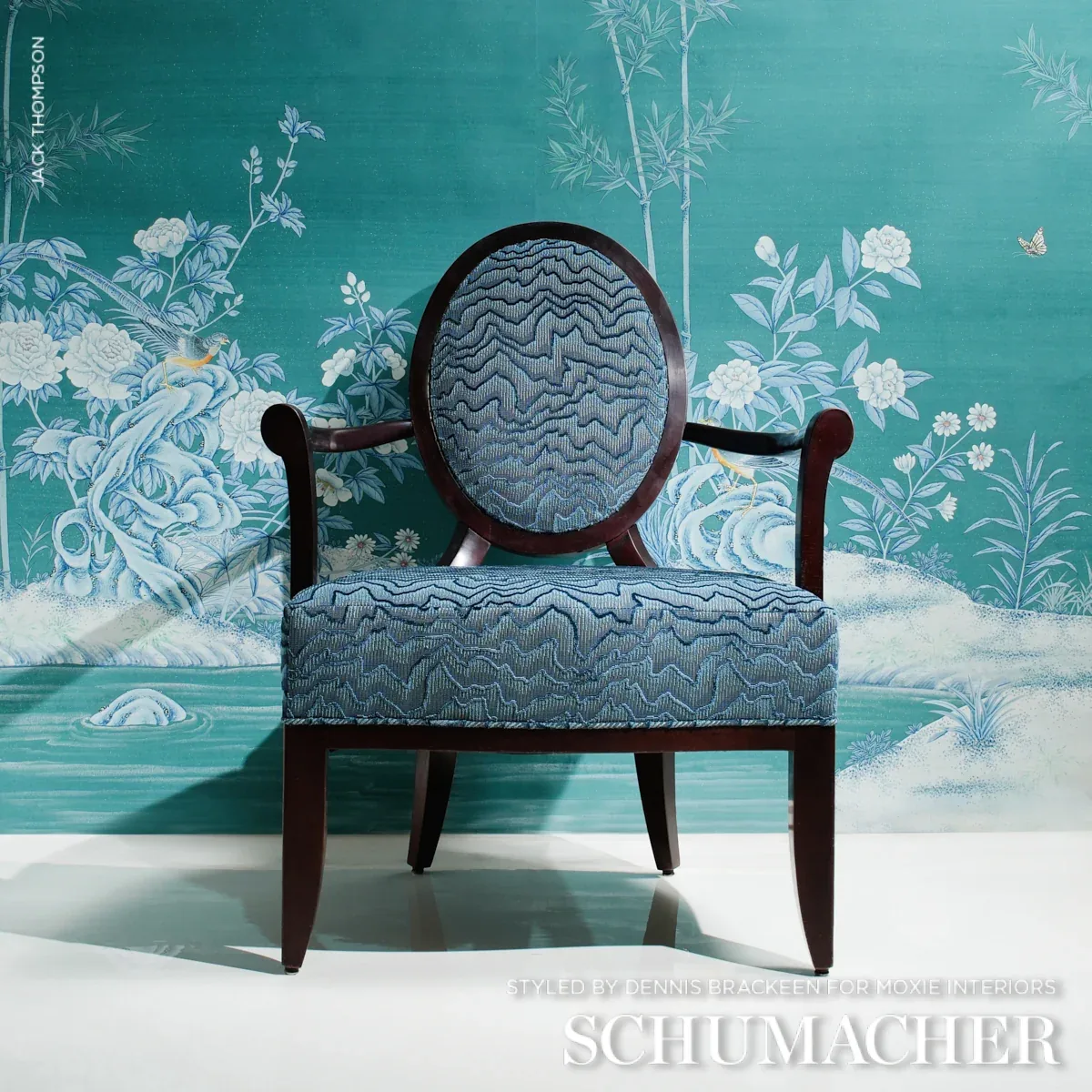ZAMBEZI VELVET Fabric – SLATE BLUE | Schumacher | Wallpaper ZAMBEZI VELVET fabric SLATE BLUE color by Schumacher