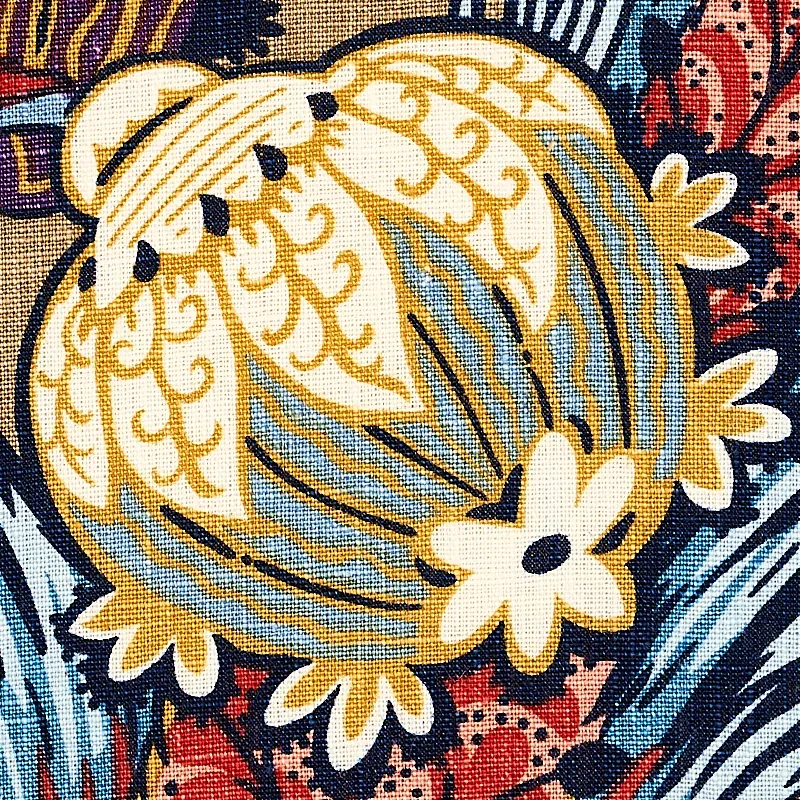 ZANZIBAR LINEN PRINT Fabric – CERULEAN | Schumacher | Wallpa ZANZIBAR LINEN PRINT fabric CERULEAN color by Schumacher