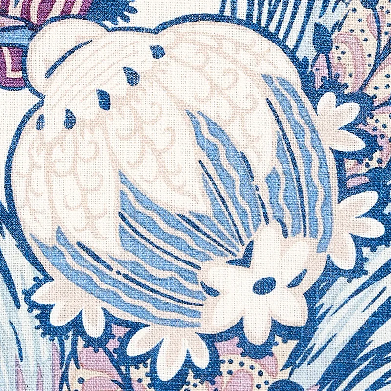 ZANZIBAR LINEN PRINT Fabric – HYACINTH | Schumacher | Wallpa ZANZIBAR LINEN PRINT fabric HYACINTH color by Schumacher