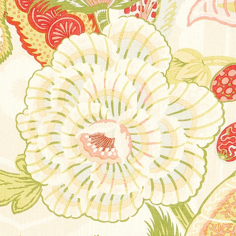 ZANZIBAR LINEN PRINT fabric MELON color by Schumacher