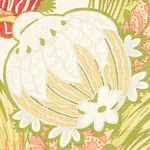 ZANZIBAR LINEN PRINT fabric MELON color by Schumacher