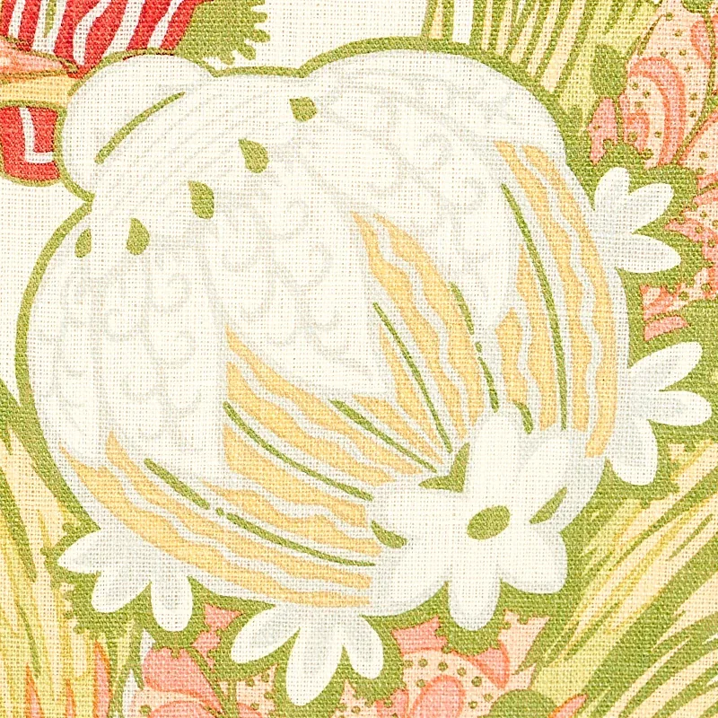 ZANZIBAR LINEN PRINT fabric MELON color by Schumacher