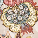ZANZIBAR LINEN PRINT fabric PINK color by Schumacher